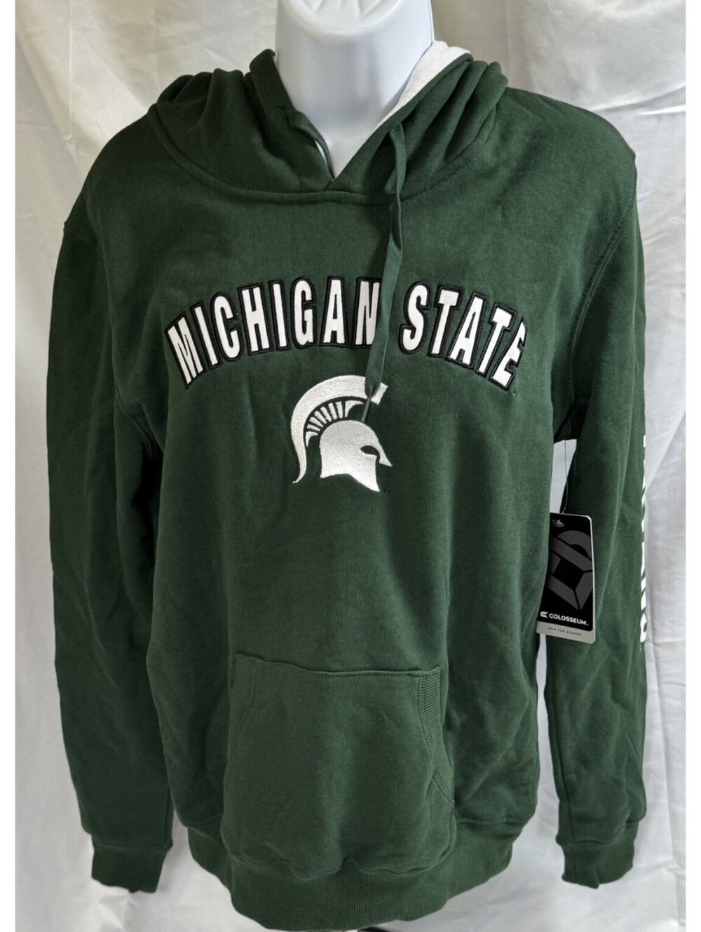 Colosseum Michigan State Spartans Pullover Hoodie Green Womens M NWT